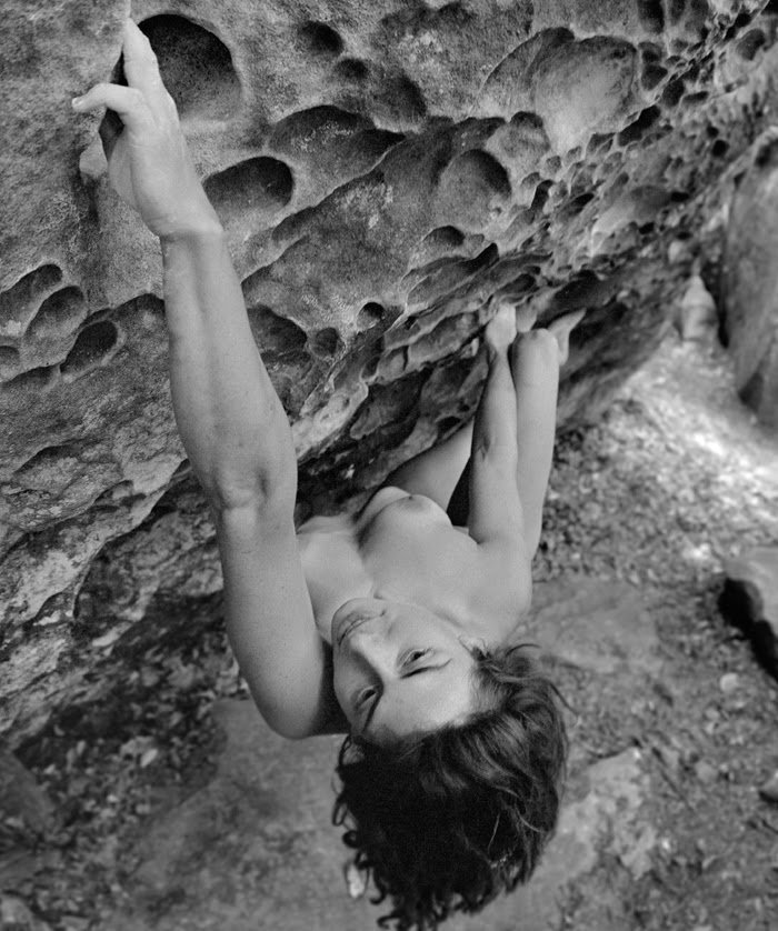 Naked girls, climbers