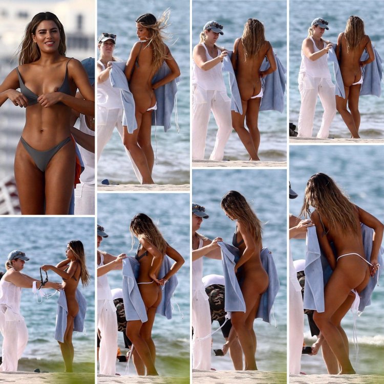 Margo undressed in the pool