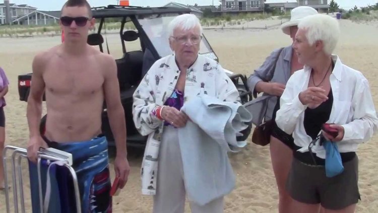 Naked thick grandmothers on the beach