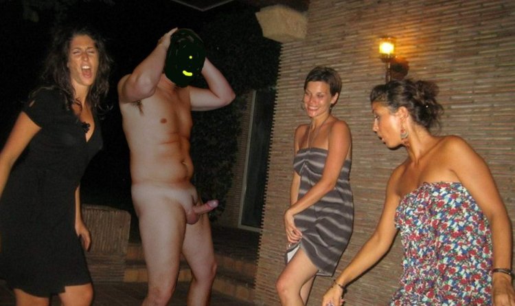 Naked men dressed college women