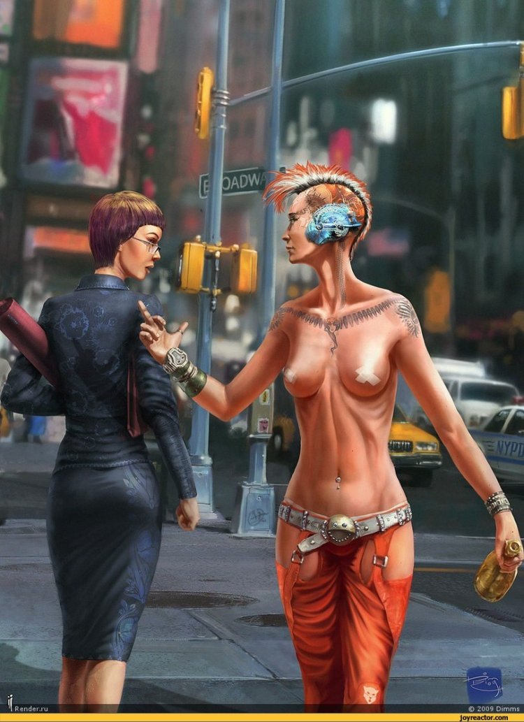 Naked women of Cyberpan