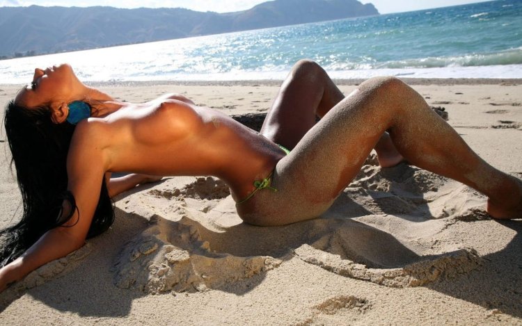 Beautiful girls on the beach nude