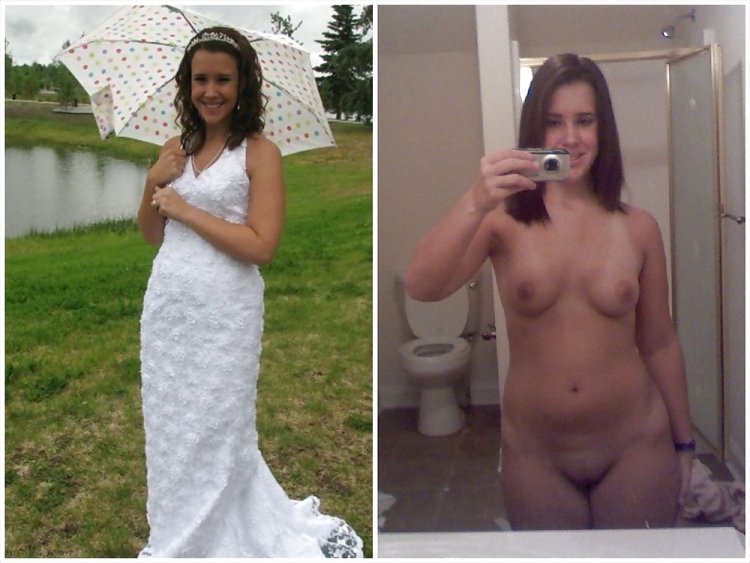 Dressed undressed selfie in a dress