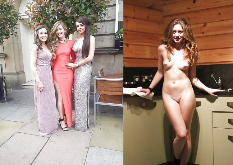 Wife and daughter dressed and undressed