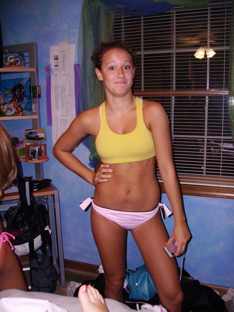 Topless Teens in Sports Bras