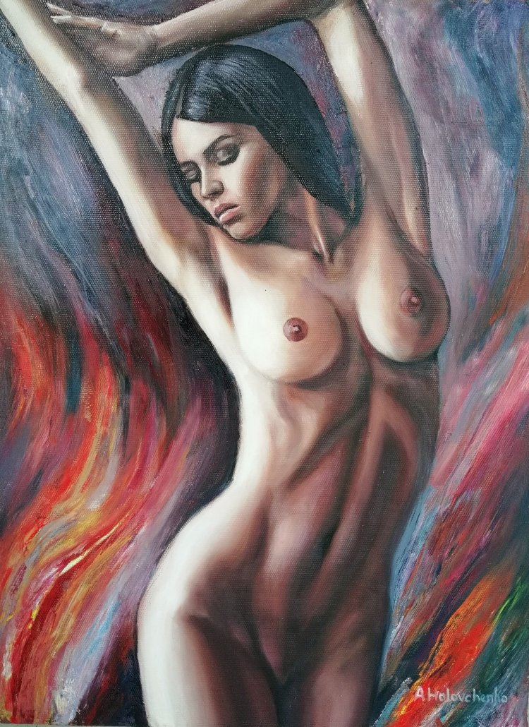 Eric Valles painting nude