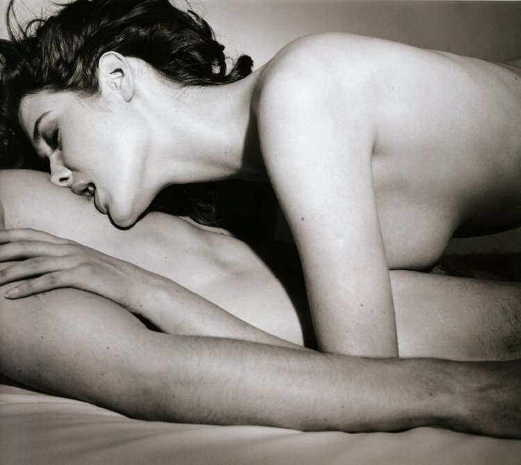 Passionate love in bed