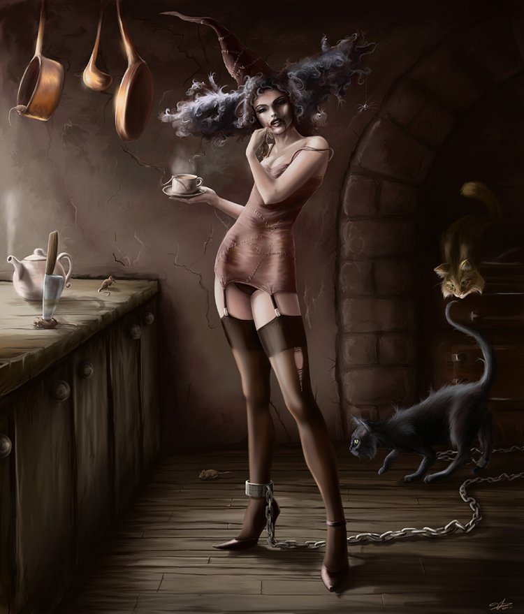 Witch Erotic photo shoot