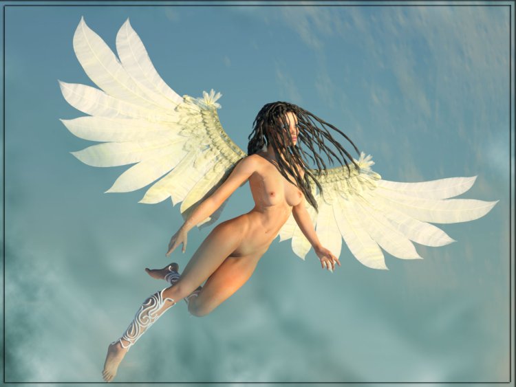 Young angels, naked