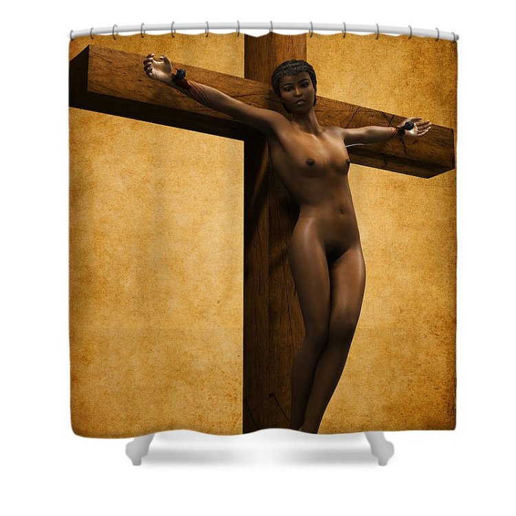 Naga woman crucified on the cross