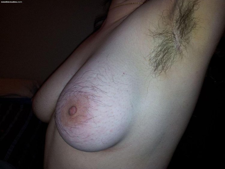 Naked female hairy nipples