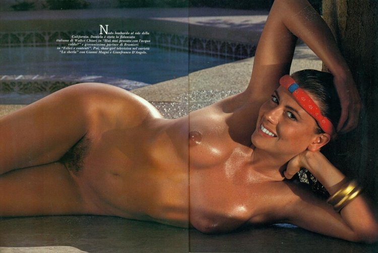 Naked blonde in the bar photo