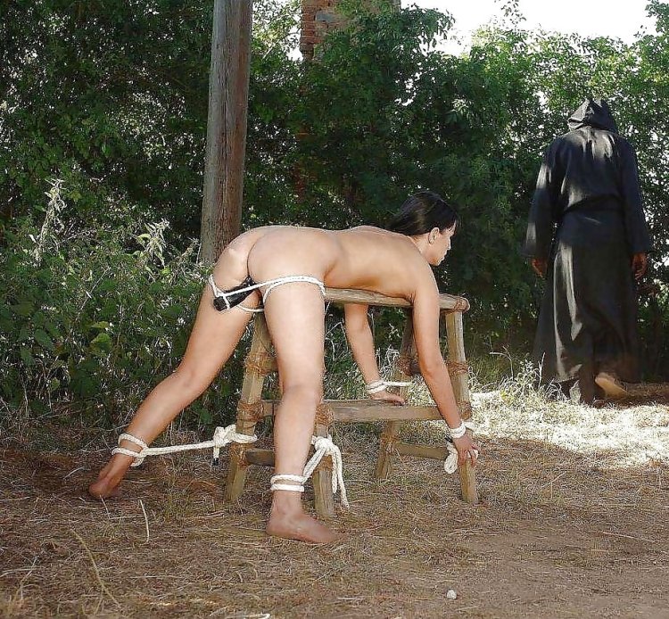 They chained naked on the street