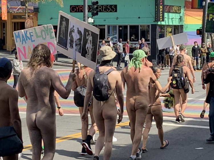 Naked parade in San Francisco