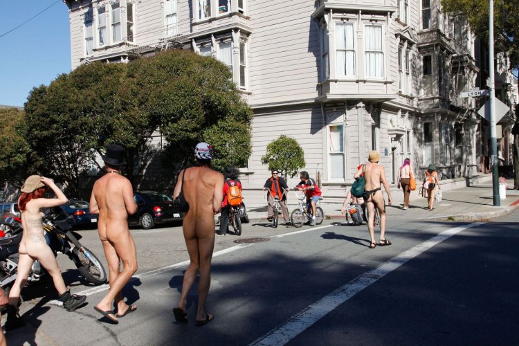 Naked parade in San Francisco