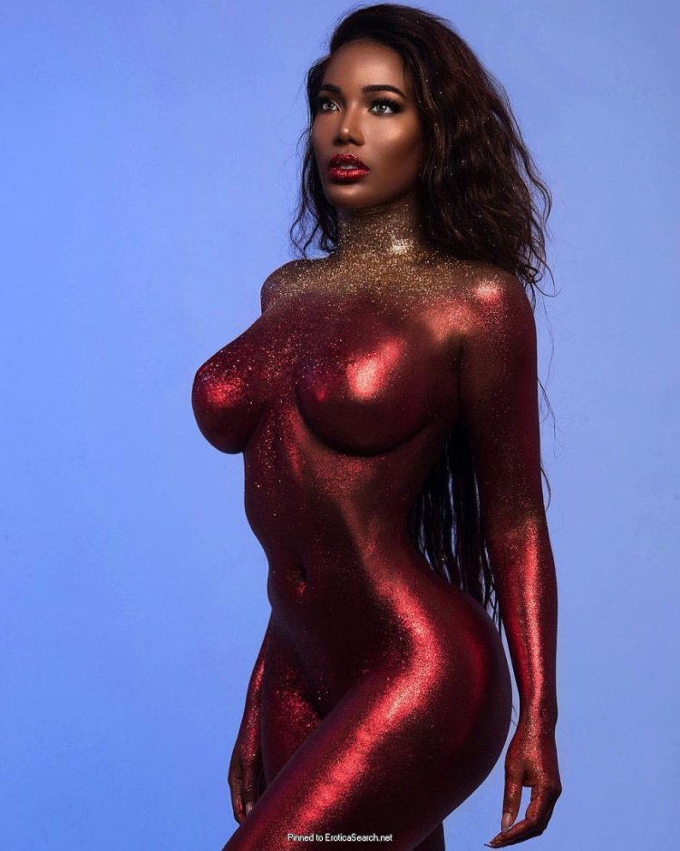 Monifa Jenson is dark -skinned model naked