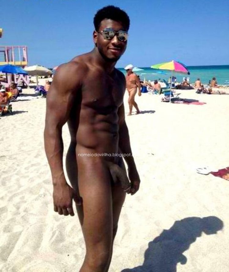 Black guys on the beach naked