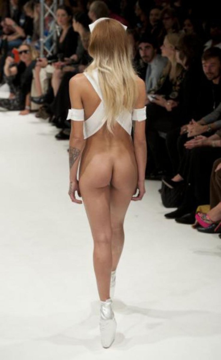 Erotic models on the catwalk