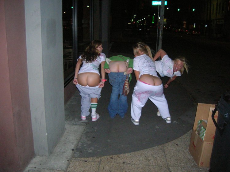 Drunk girls show priests