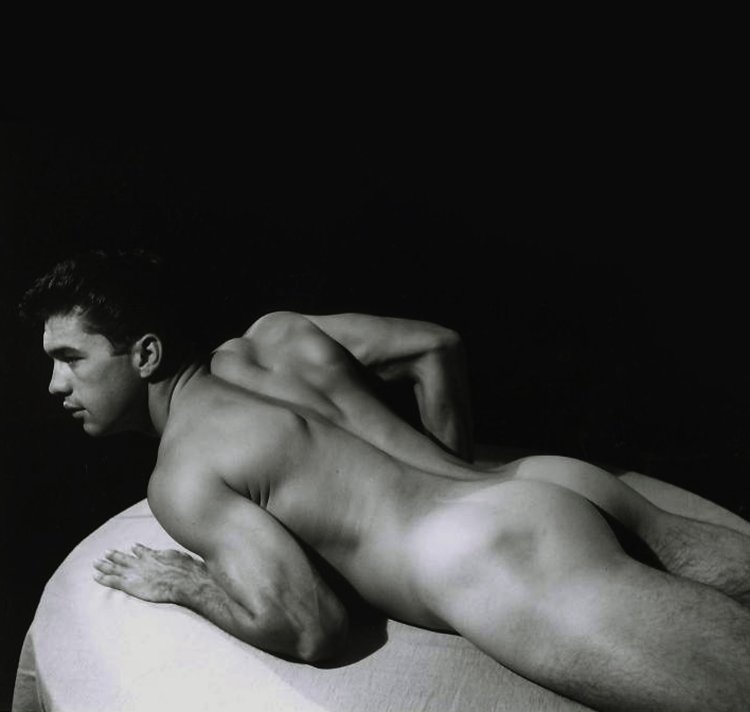 Dark -haired handsome guy naked