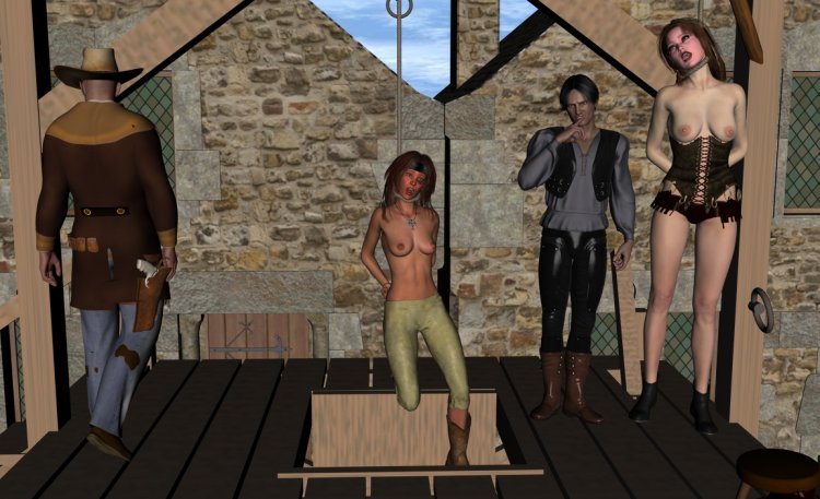 Hanged naked women