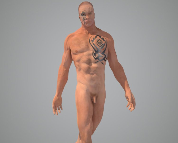 Dressed and undressed man