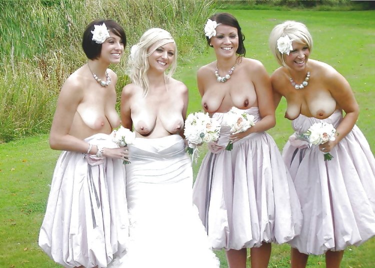 Beautiful boobs of the bride