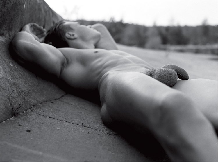 Naked guys black white