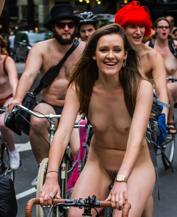Parade of naked beautiful women