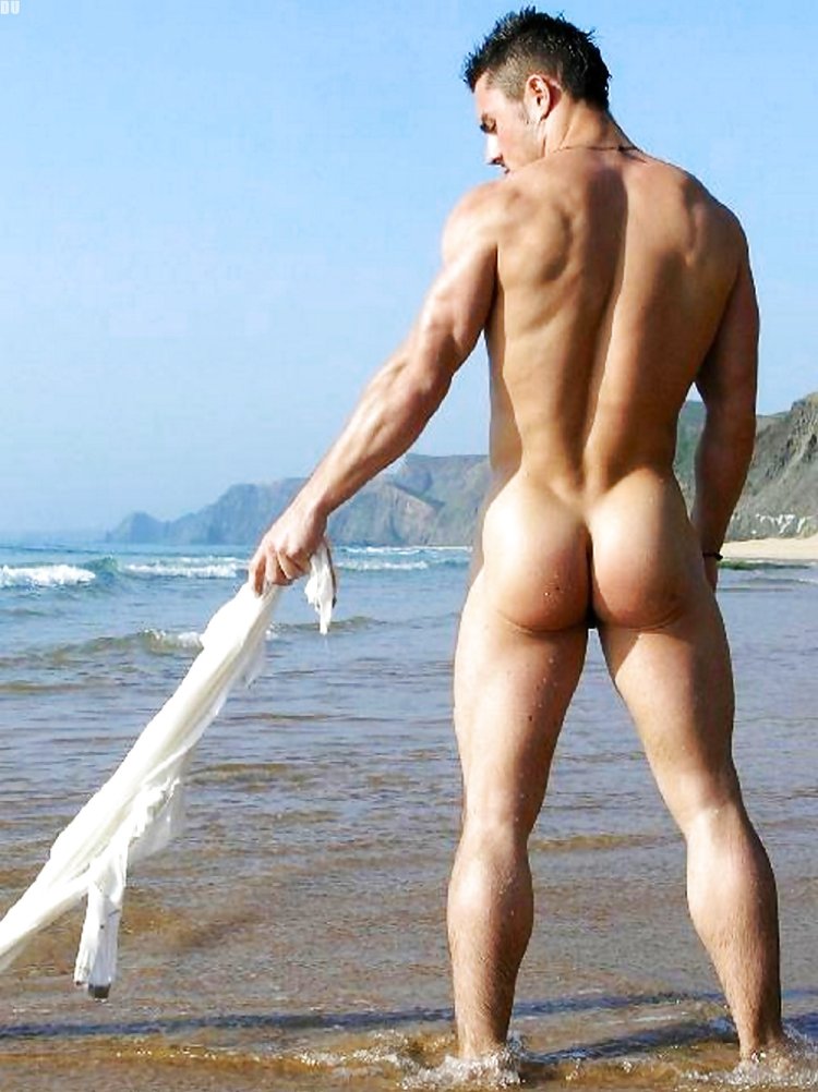 Beautiful naked guys on the beach