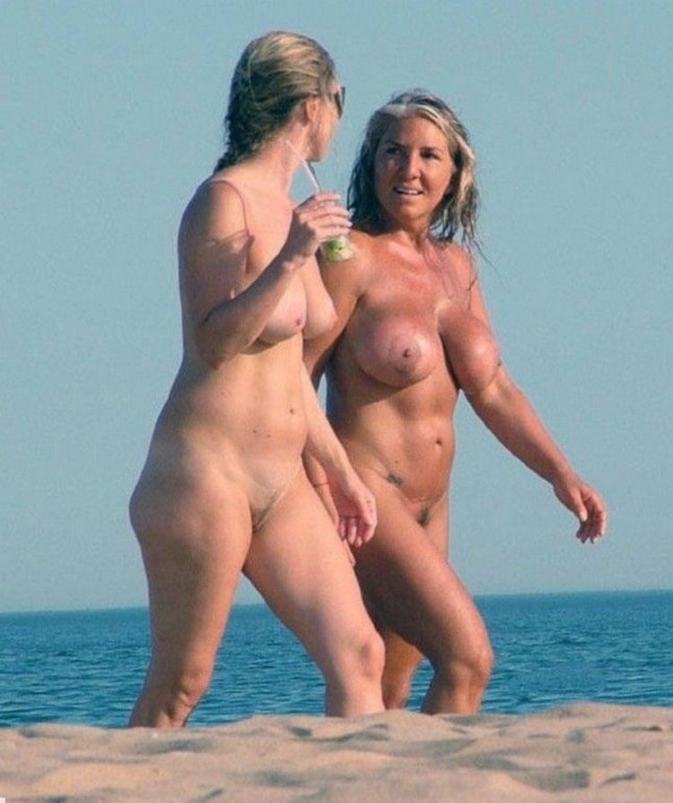 Naked mothers nudists on the beach