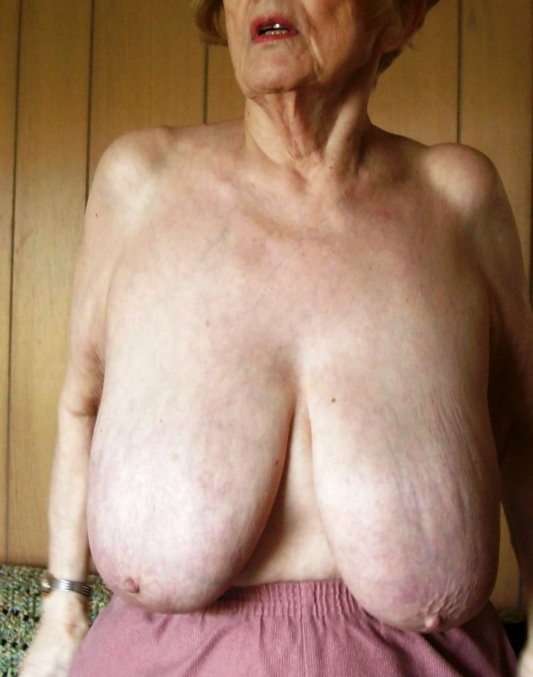 Big flabby boobs old women