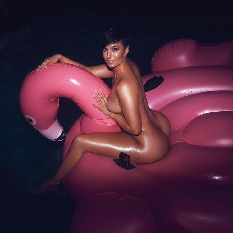 Beautiful naked female buttocks