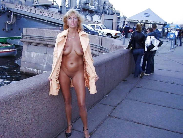 Elderly naked women on the streets