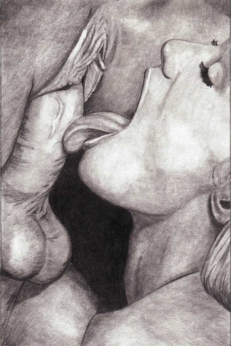 Pornographic drawings with a pencil