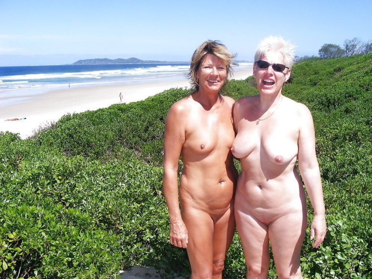 Mature naked hairy on the beach