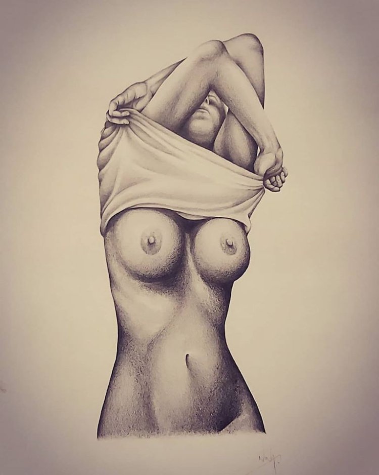 Beautiful naked chest art