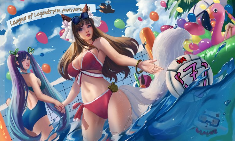 League of Legends Sona Pool Party