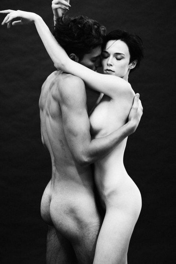 Positioning of naked men