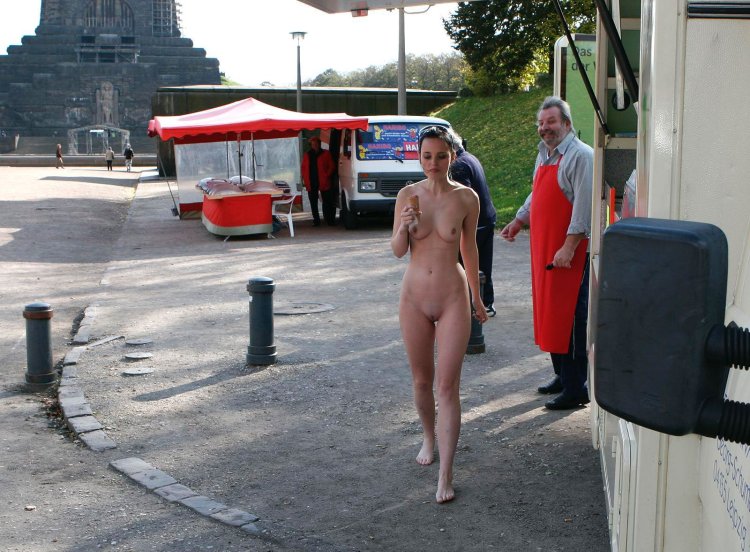 Girls naked in public