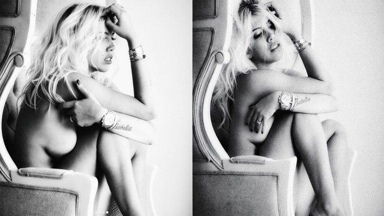 Wanda Nara in erotic linen