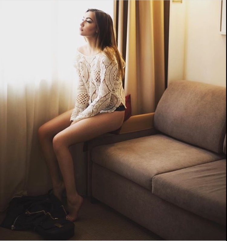 Valentina Grishko model in white underwear