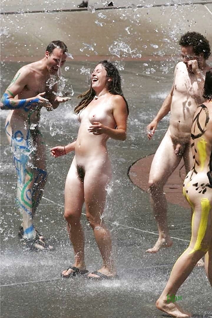 Naked in the shower at festivals
