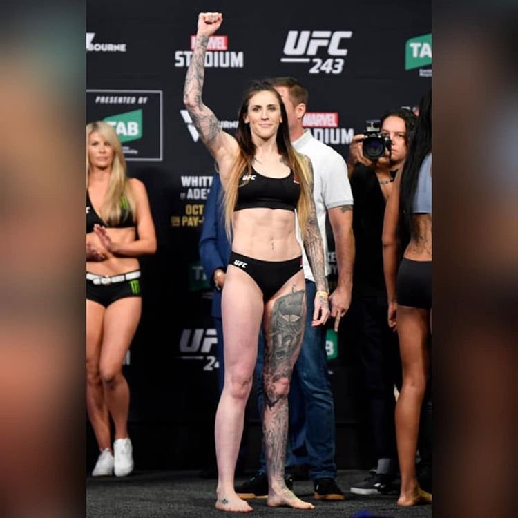 Megan Anderson in a swimsuit