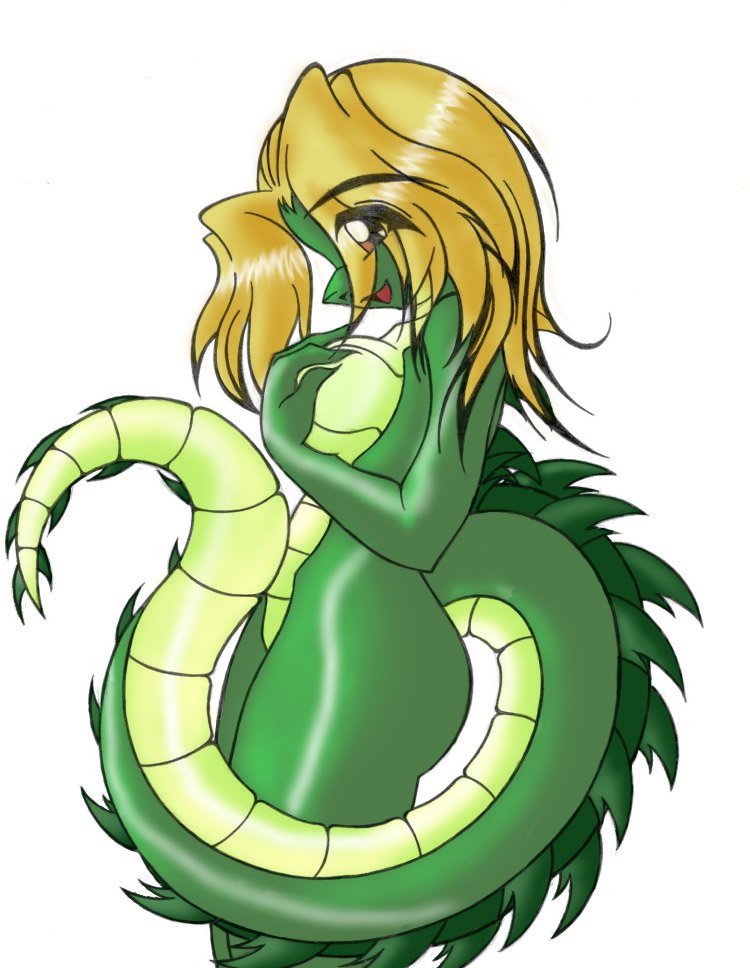 Furry crocodile girl
