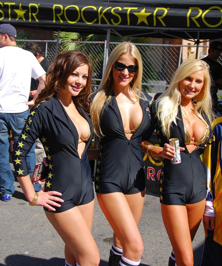 Promo models are beautiful with breasts