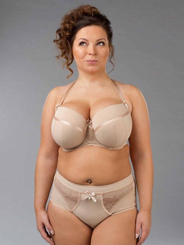 Mature old women in a dress