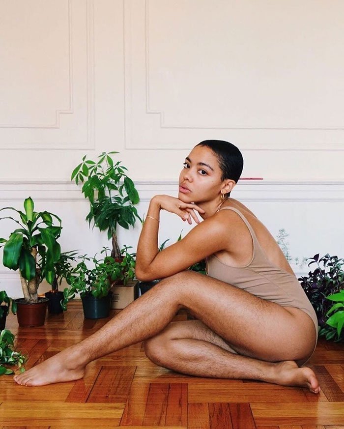 Women with hairy legs