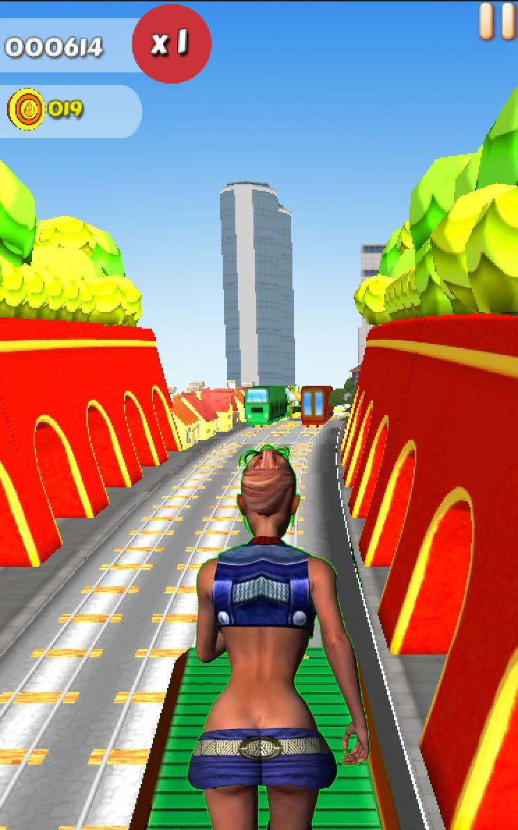 Naked characters Sabway surf