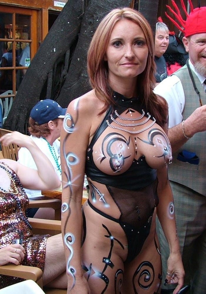 Naked wife Pierced at the festival